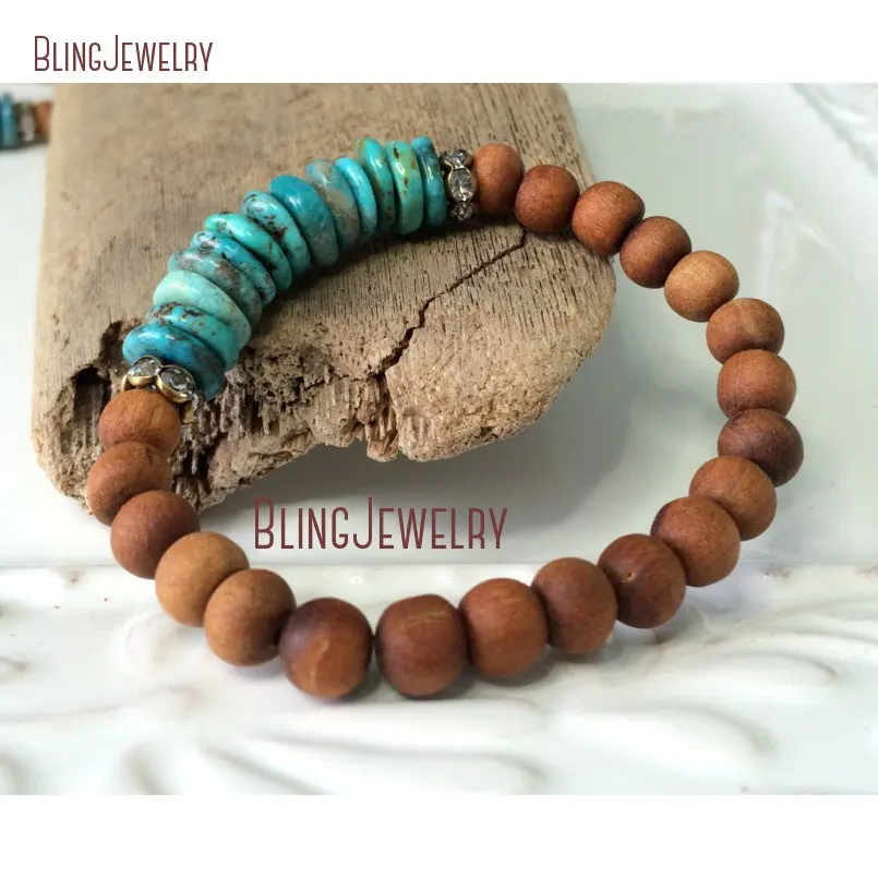 Браслет с деревянными бусинами браслет Howlite BM22772 | Украшения и аксессуары