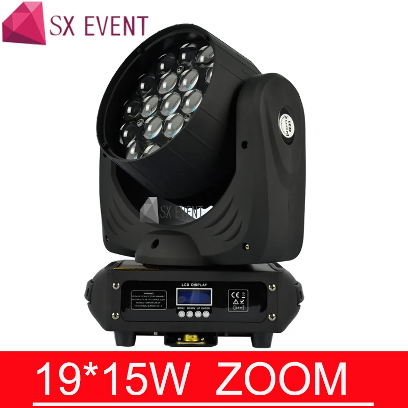 4 шт светильник s + 1 шт. F чехол 19x15 Вт RGBW 4in1 стирка/луч/зум DMX512 Moving головной
