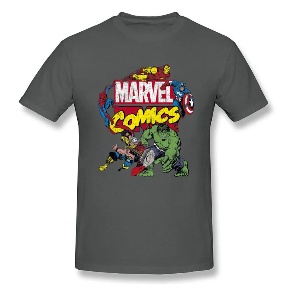 Классический Marvel эндгейм Мстители комиксы футболки Халк Тор человек паук Капитан Америка Доктор Кто сила футболка для мужчин танос - Цвет: Темно-серый