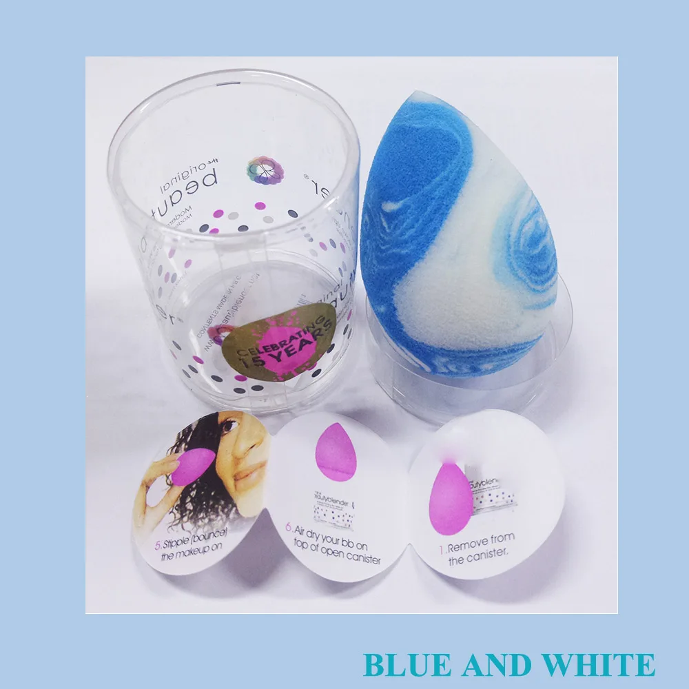 30 PCS NEW BLUE 30 шт. в форме капли BB крем-пудра косметическая пуховка для глаз нос лицо красота смешивание губок Макияж инструмент - Цвет: 30 PCS NEW BLUE