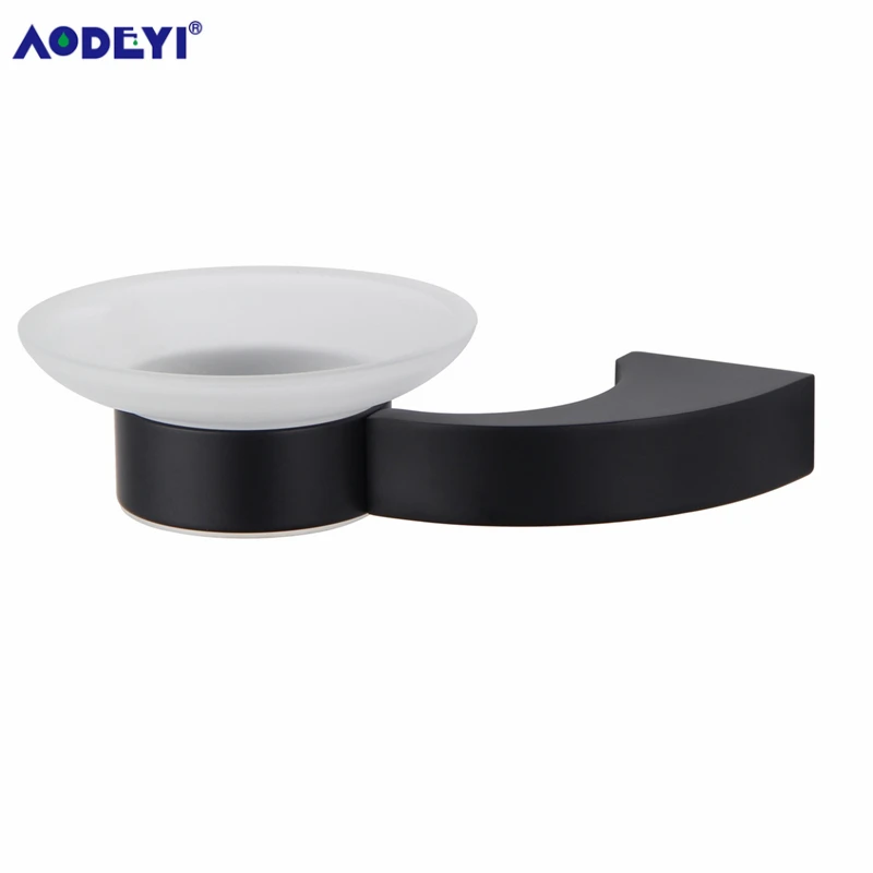 Soap Dish AODEYI, черные аксессуары для ванной комнаты, крючок для халата, полотенце, барное кольцо, держатель для бумаги, мыльница, держатель для туалетной щетки, набор аксессуаров для ванной - Цвет: Soap Dish