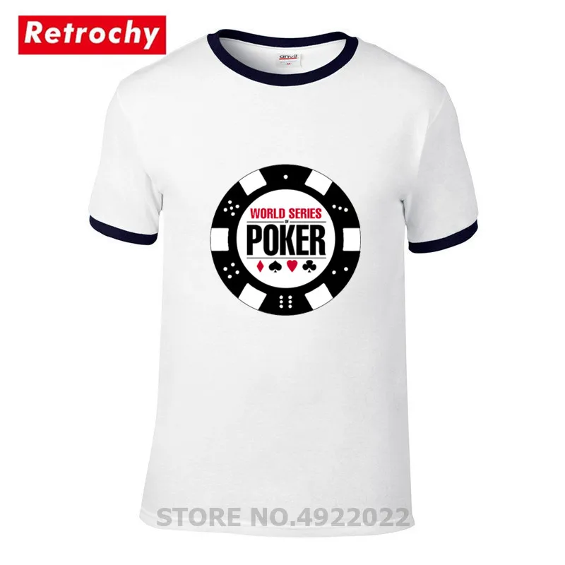 Мужская футболка WSOP с принтом Мировая серия покера модные футболки дизайнерская