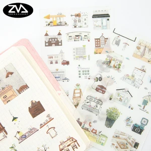 6 шт.лот Декоративные наклейки для дневника для отдыха и времени, декоративные наклейки, наклейки сделай сам, Мультяшные наклейки для скрапбукинга, творческие канцелярские принадлежности для альбома
