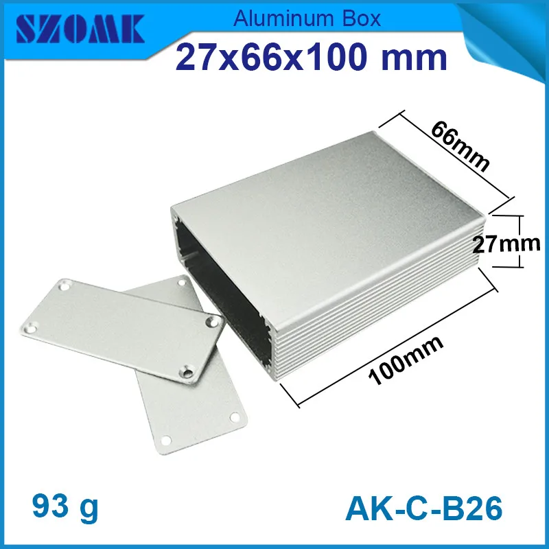 1 piece silver aluminium extruded housing heatsink meatal switch box 27x66x100mm | Обустройство дома