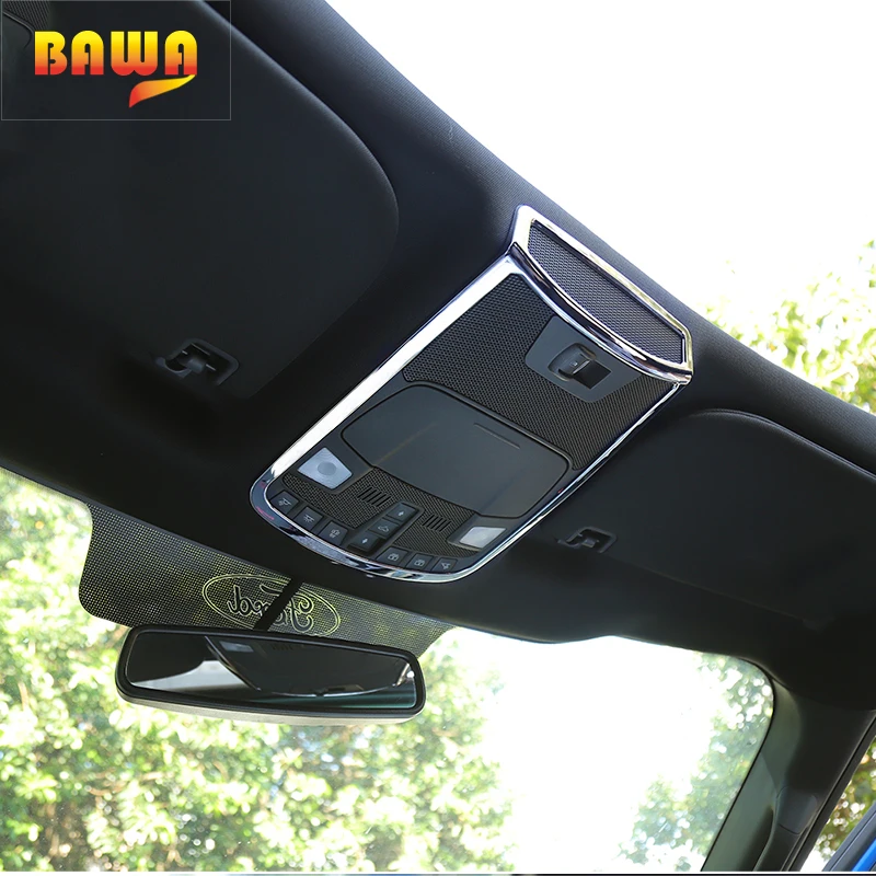 

HANGUP ABS Car Interior Reading Light Lamp Decoration Frame Cover Ring Trim Stickers For Ford F150 2015 Up Car Styling