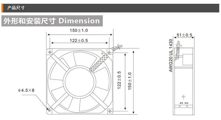 AC Axial Fan Copper Coil TA15051 Industrial Welder Cooling 110V 220V 380V Brushless fan LF1 | Обустройство дома
