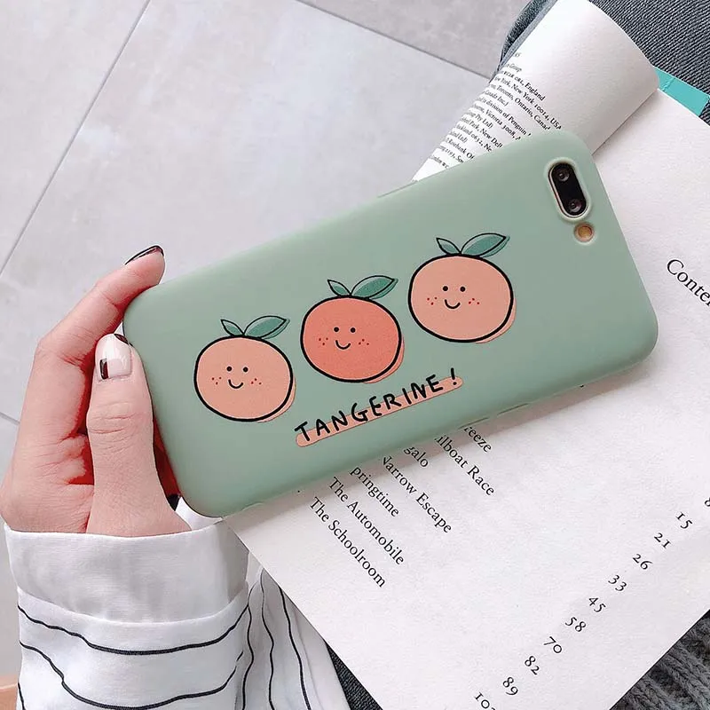 Чехол для iPhone X XR XS Max 6 6S 7 8 Plus с изображением английской буквы клубники оранжевого