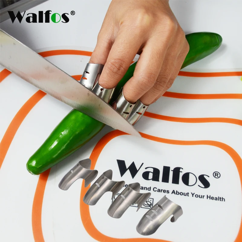 WALFOS 4 шт./компл. Регулируемая Защита для пальцев из нержавеющей стали защита нож