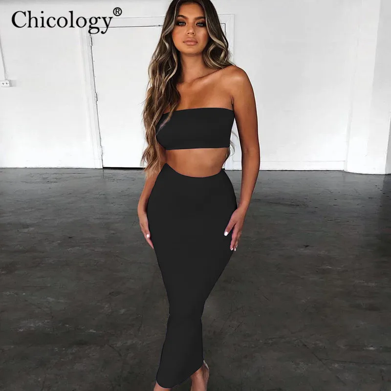 Chicology boob Топ волчки макси юбкой юбка 2 из двух частей комплект набор s 2019 летнее