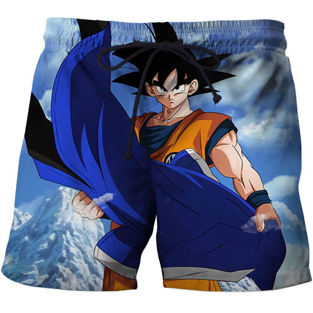 2019 супер Гоку 3D принт пляжные короткие Косплей Dragon Ball Z мужские шорты штаны из