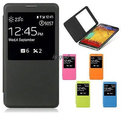 For Samsung Galaxy Note 3 Premium Side Flip Protector Phone Case Cover Accessory |