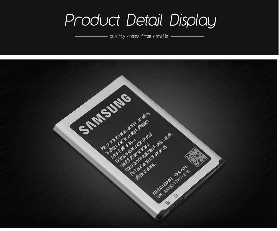Samsung сменный аккумулятор для телефона samsung Galaxy Star Pro Star2 G130 Star 2 подлинный 1300 мАч