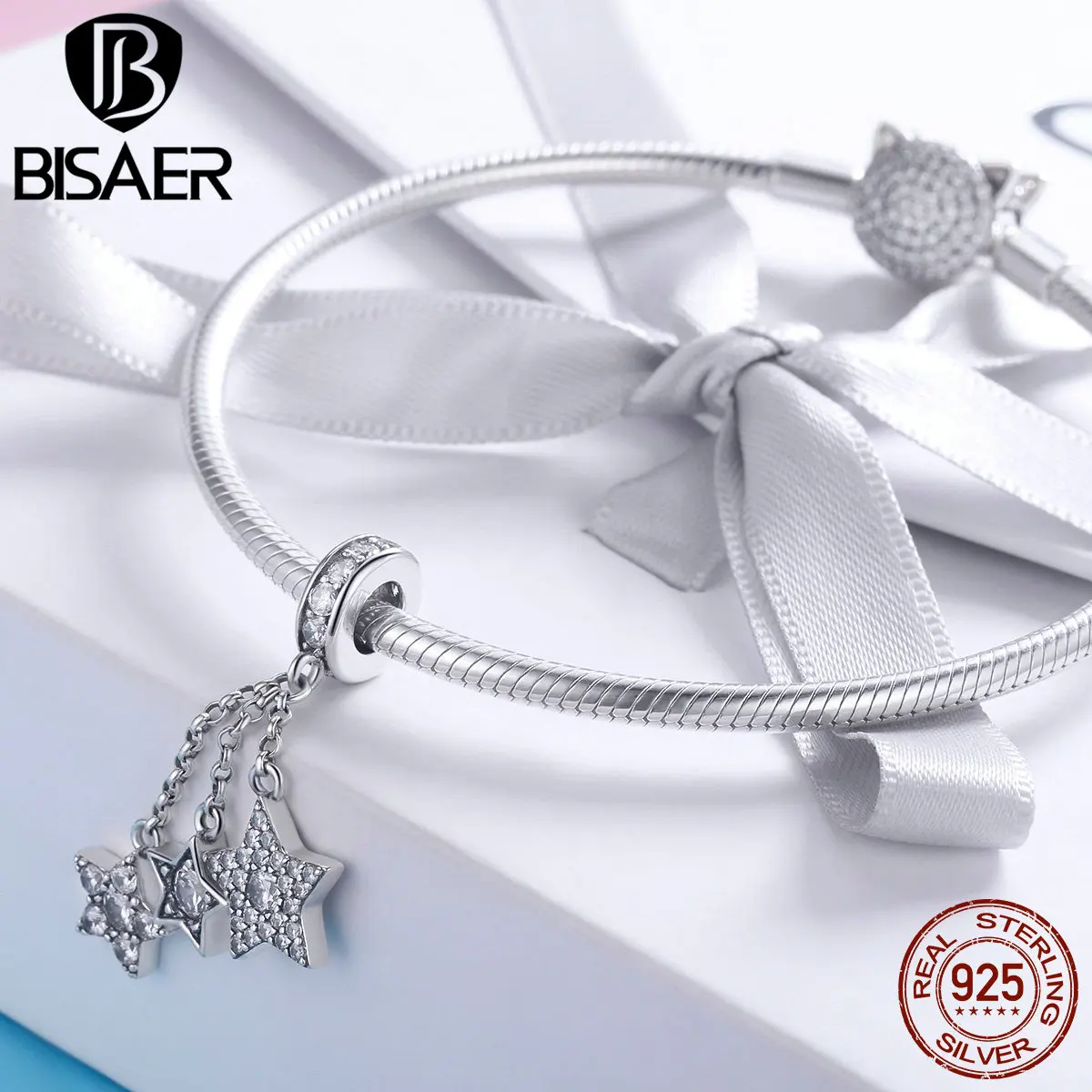 Подвеска BISAER подвески из стерлингового серебра 925 пробы бусины с кисточками и