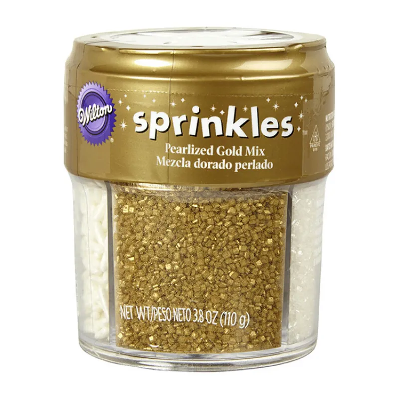 gold Wilton Gold перламутровые спринклеры смесь Wilton Enterprises - Цвет: gold