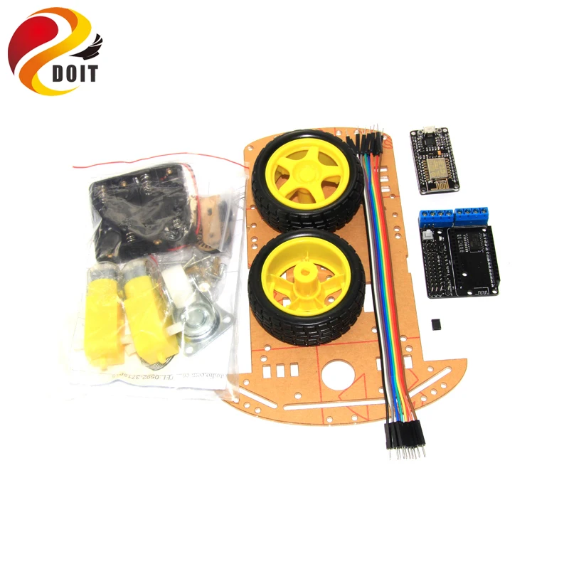 Набор интеллектуальных автомобильных шасси DOIT Wi-Fi 2WD с макетной платой Nodemcu ESP8266 +