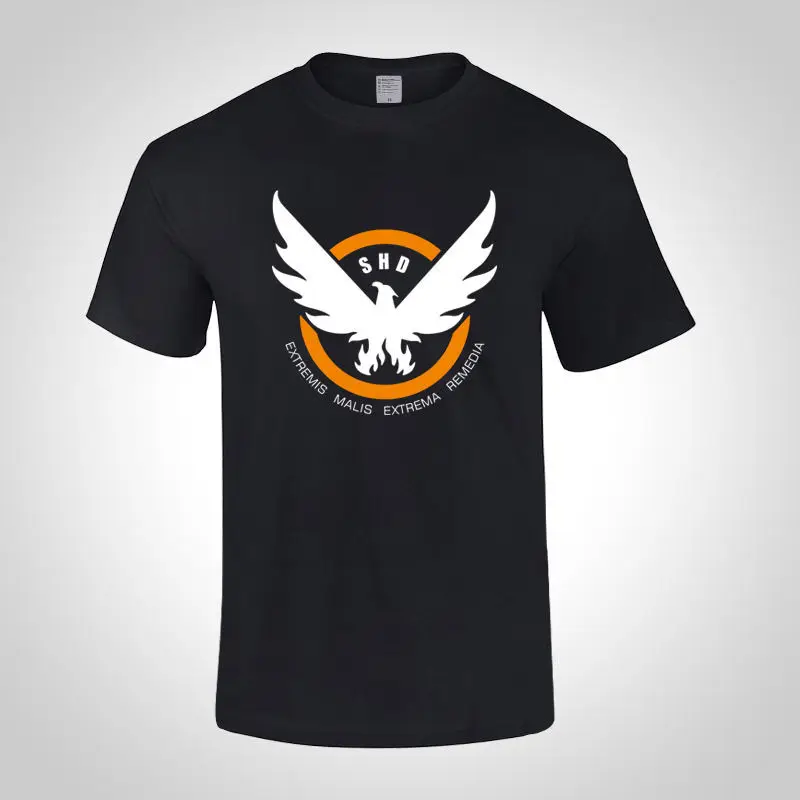 Мужские футболки новая модная футболка с логотипом игры The Division хлопковые