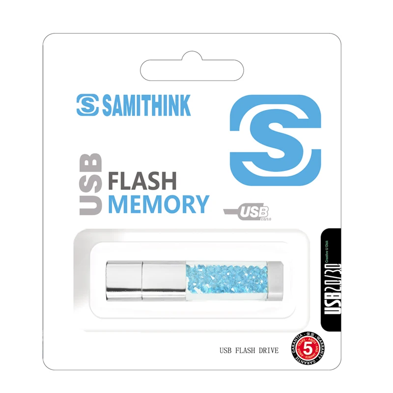 Модный Кристальный USB 2,0 флэш-накопитель пользовательский подарок USB флэш-накопитель 10 цветов USB ключ флэш-памяти 64 ГБ 32 ГБ 16 ГБ 8 ГБ 4 ГБ - Цвет: Sky Blue