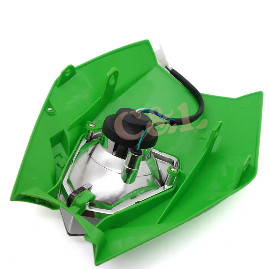 Мотоцикл зеленая пластиковая фара двойной Спорт Супер MX мотор грязи велосипед