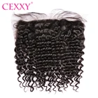CEXXY, кружевная Фронтальная застежка, бразильские волосы Remy, глубокая волна 13*4, предварительно выщипанные натуральные волосы с детскими волосами, 100% человеческие волосы