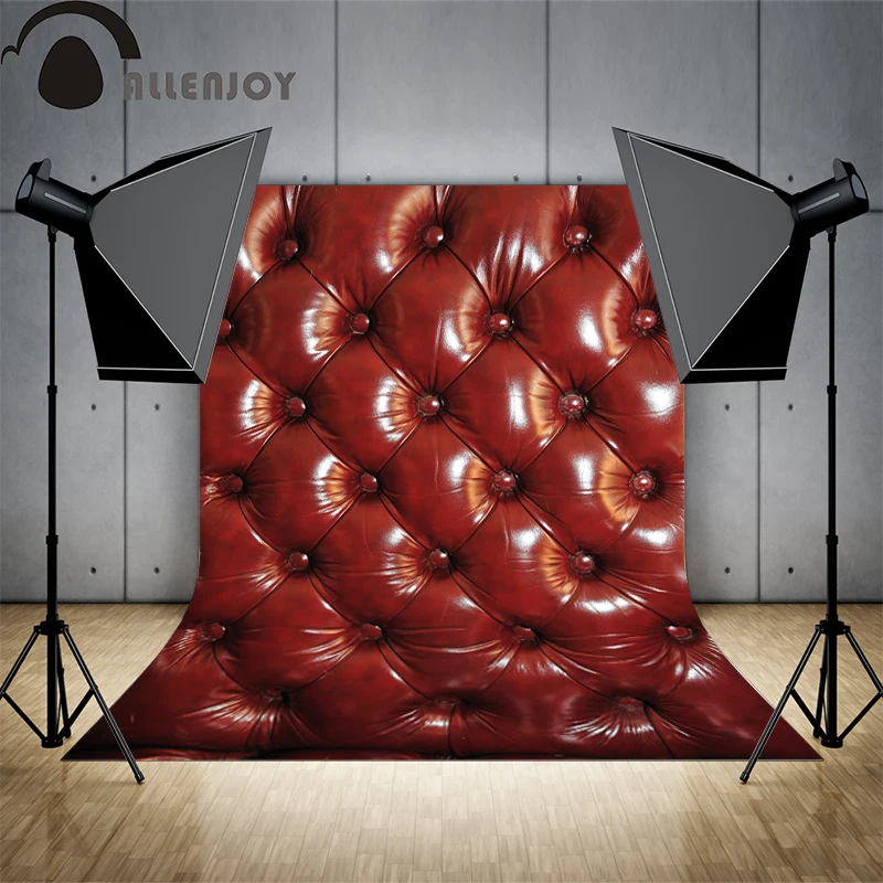 Allenjoy background for photo shoots Headboard bed brown leather 3d real backgrounds studio shoot | Электроника
