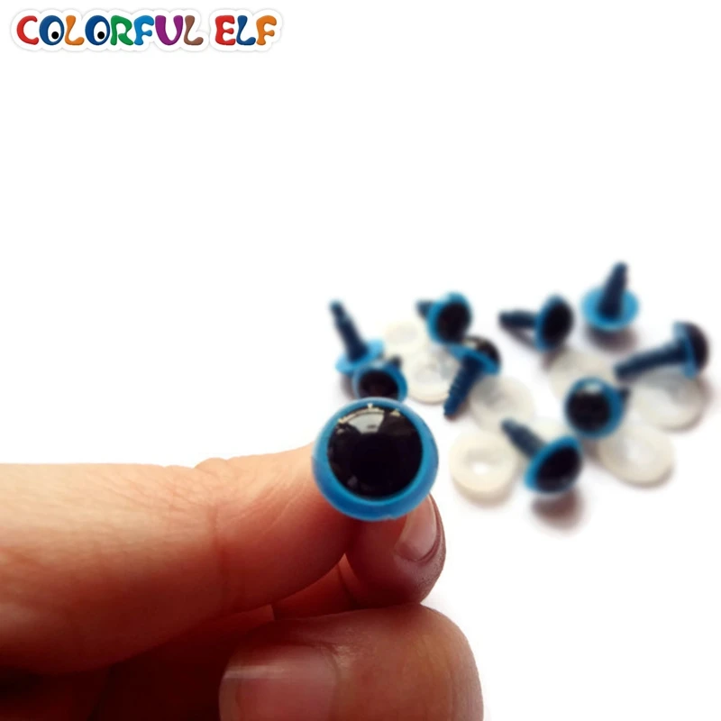 Голубые глаза/безопасные пластиковые глаза 100 шт./лот Бесплатная доставка 8 мм/9