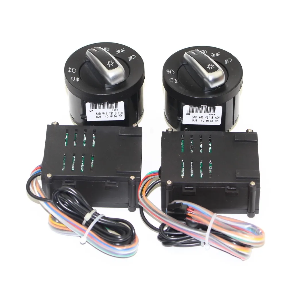 2 комплекта автомобильный светильник s переключатель + хром авто сенсор для VW Passat