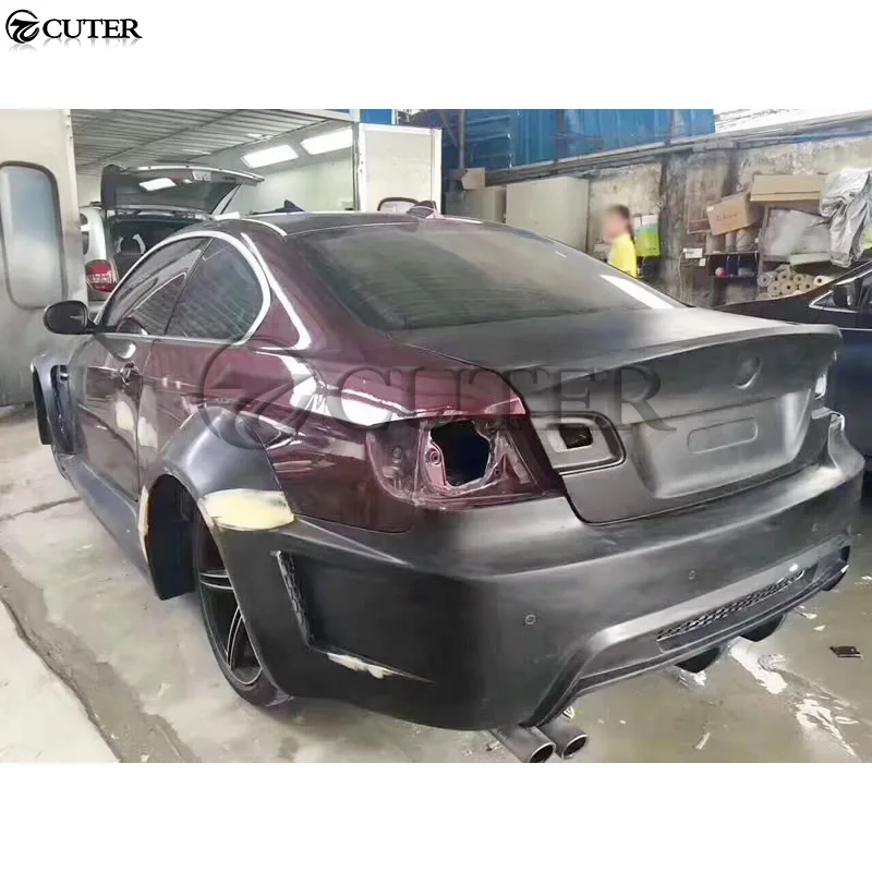 E92 E93 coupe FRP широкий Комплект кузова для автомобиля передний бампер задний боковые