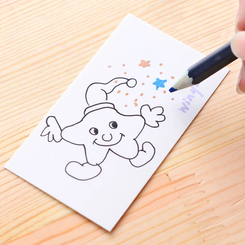 100 шт./лот крафт бумага белый и черный цвета сделай сам граффити блокноты карточки