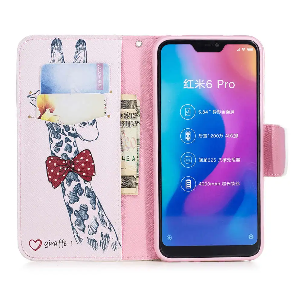 Чехол книжка из искусственной кожи для Xiaomi mi A2Lite две sim карты чехол подставка