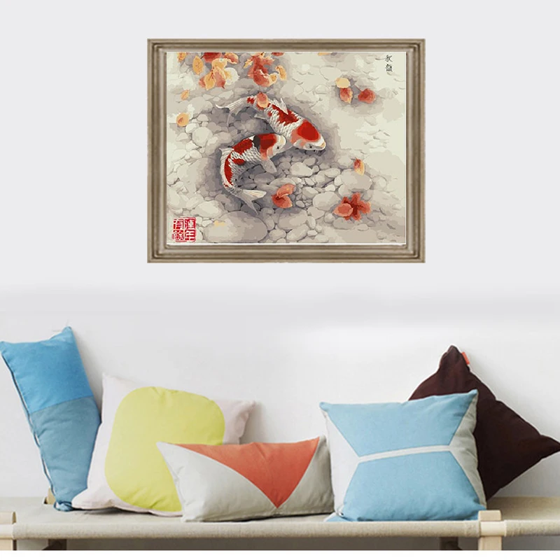 Картина маслом по номерам на холсте Рисование домашнего декора DIY настенные