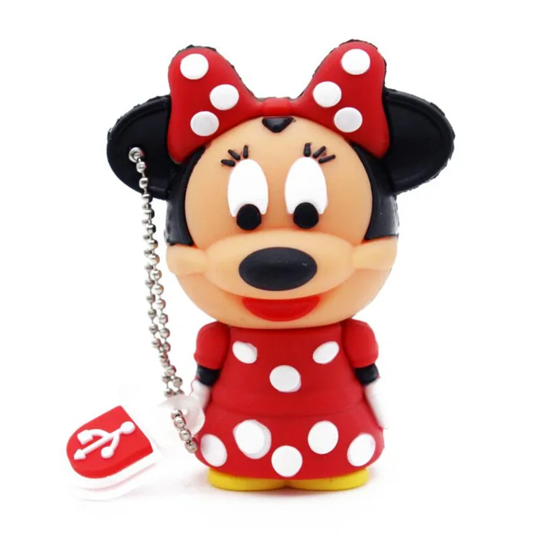 Red JASTER Minnie usb флеш-накопитель флешки 64 Гб 32 г 16 ГБ 8 ГБ 4 ГБ certoon брелок с мышью usb 2,0 карта памяти - Цвет: Red