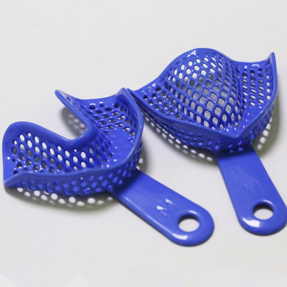 10 шт./лот небольшие стоматологические оттискные лотки пластиковые-стальные