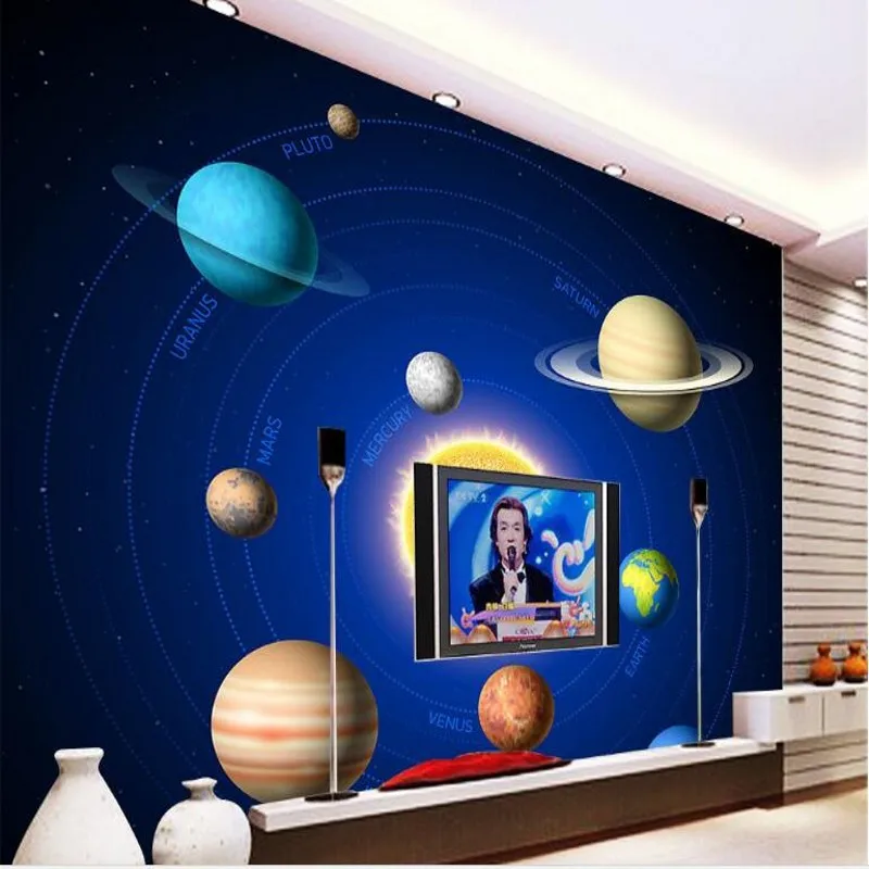 wellyu Customized large - scale murals Fantasy Star Planet TV bedroom environmental background wallpaper non - woven