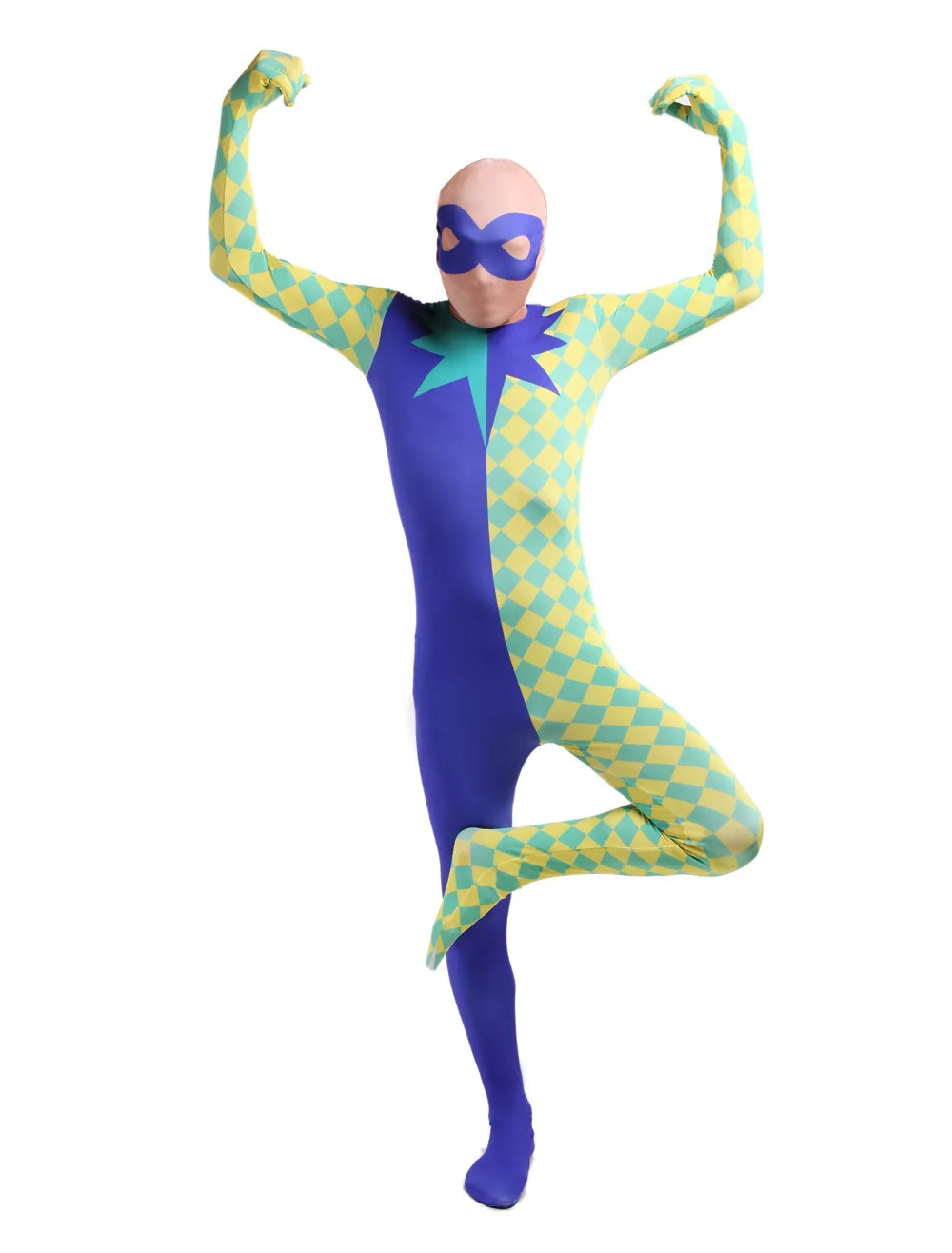 Костюм zentai из лайкры костюм клоуна для Хэллоуина|zentai lycra suit|zentai lycracosplay halloween |