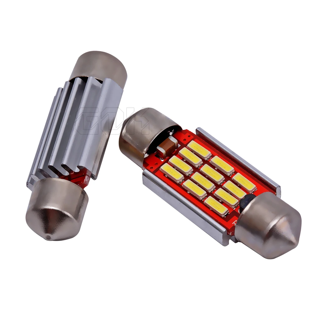 50 шт. светодиодная купольная гирлянда 4014smd 12led без полярности Canbus c5w Led 36 мм 39 42