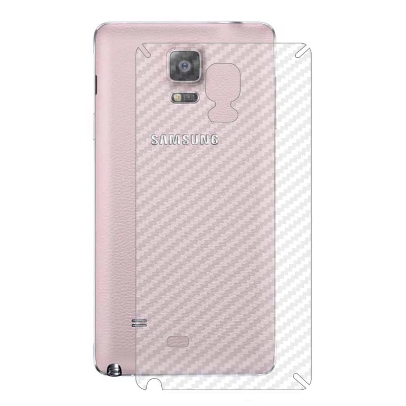 Для Samsung Galaxy Note 4 1 набор = мягкая задняя пленка из углеродного волокна +