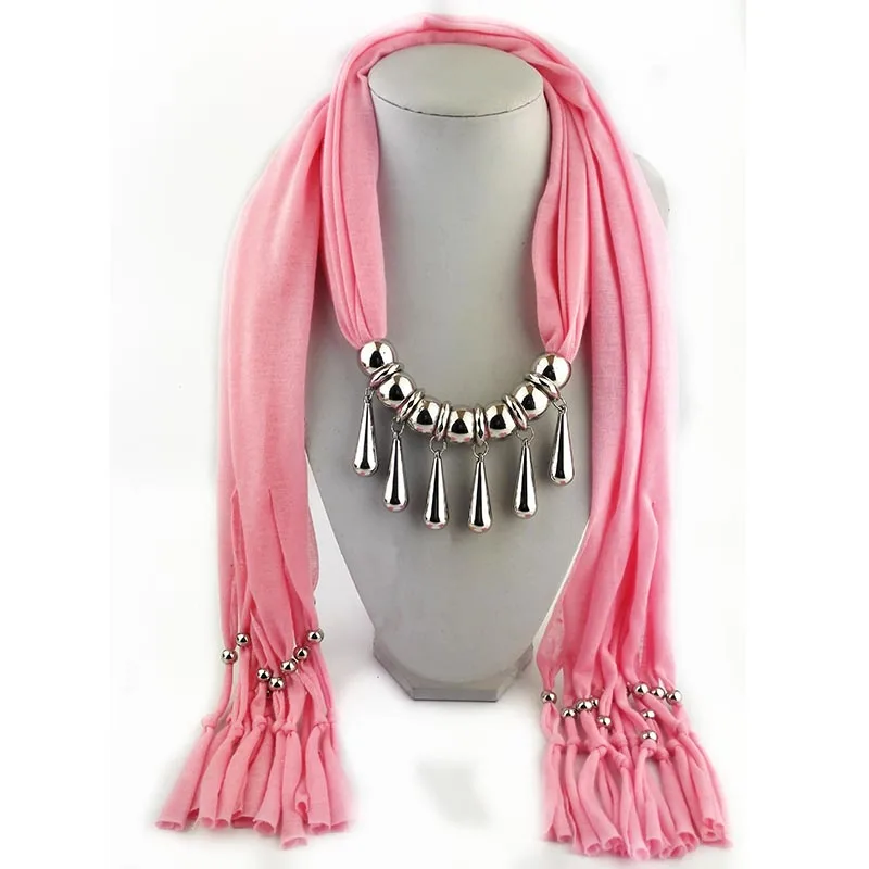 RUNMEIFA Pendants Necklaces Scarf Trendy Alloy Pendant Women Five Water Drop Form Tassel Long Accessories | Украшения и