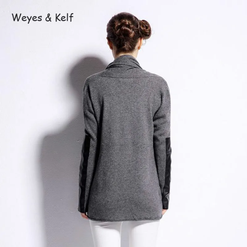 Weyes & Kelf однотонный черный женский вязаный кардиган женские пальто новинка 2020