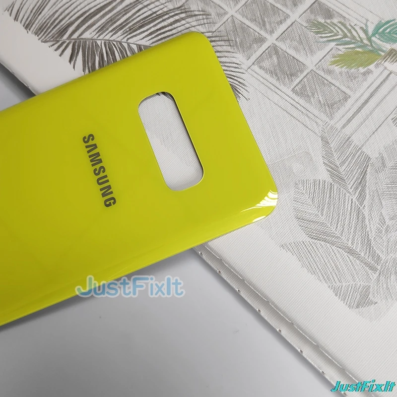 Для SAMSUNG Galaxy S10e G970 G970F Задняя крышка батареи Дверь стеклянная корпуса чехол замена