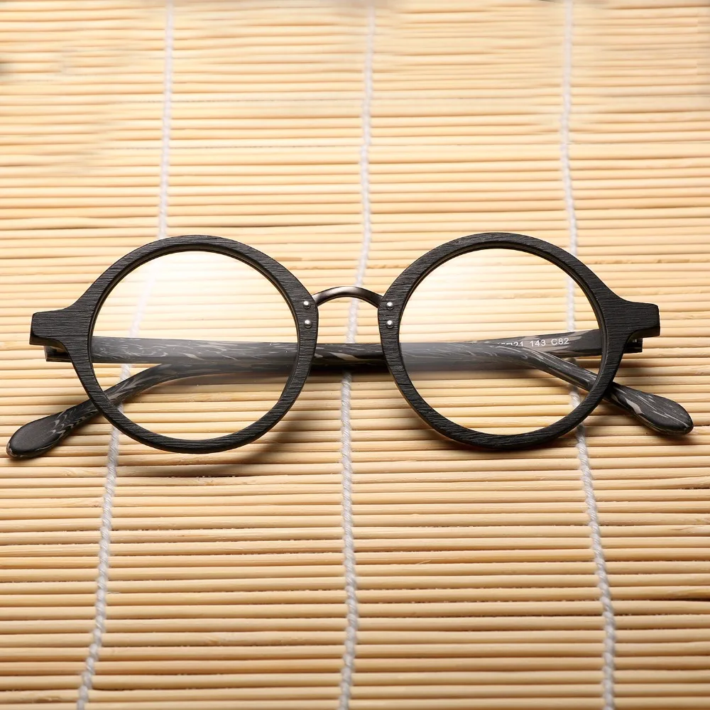 HDCRAFTER деревянные оправы для очков мужчин унисекс круглые прозрачные линзы очки