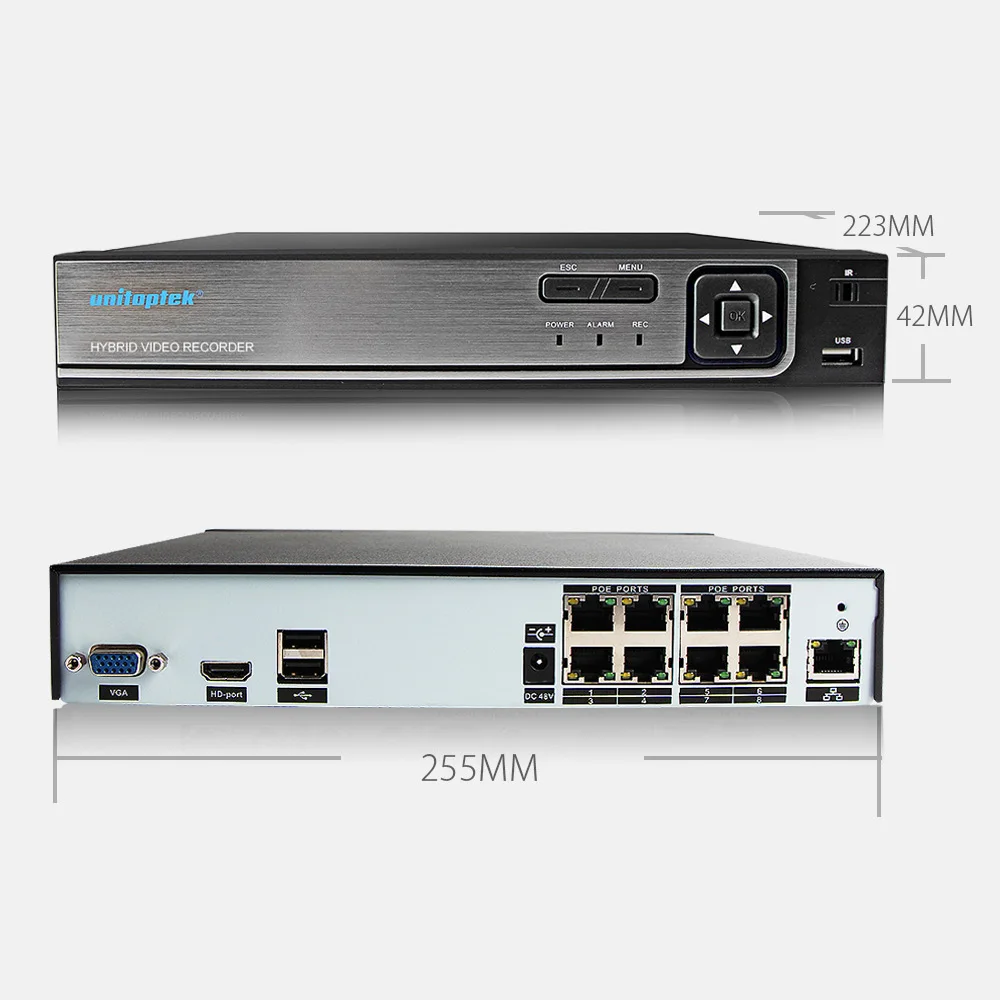 8CH 4MP Система охранного видеонаблюдения POE NVR CCTV система безопасности комплект (8)