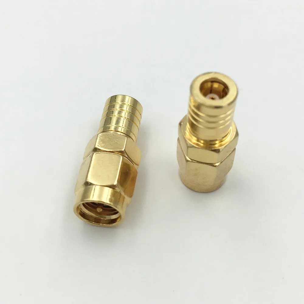 100 шт. прямой латунный коаксиальный коннектор RF с гнездом SMB на гнездо SMA типа папа