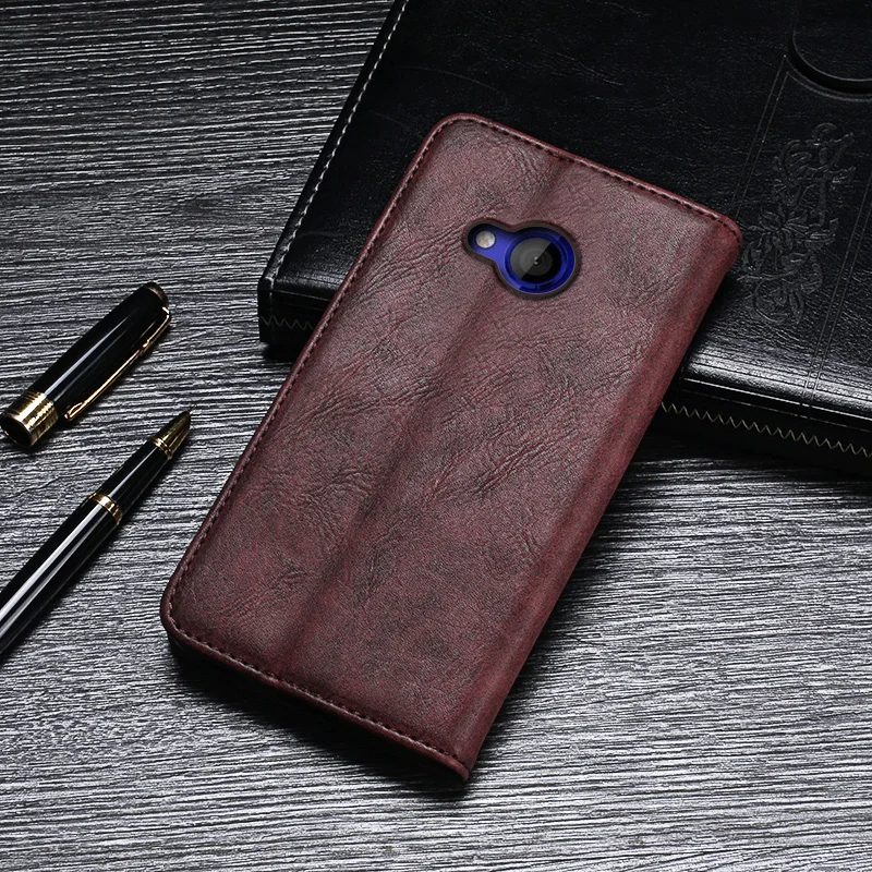 ITien Премиум винтажный деловой кожаный защитный чехол-книжка для HTC U Play TPU