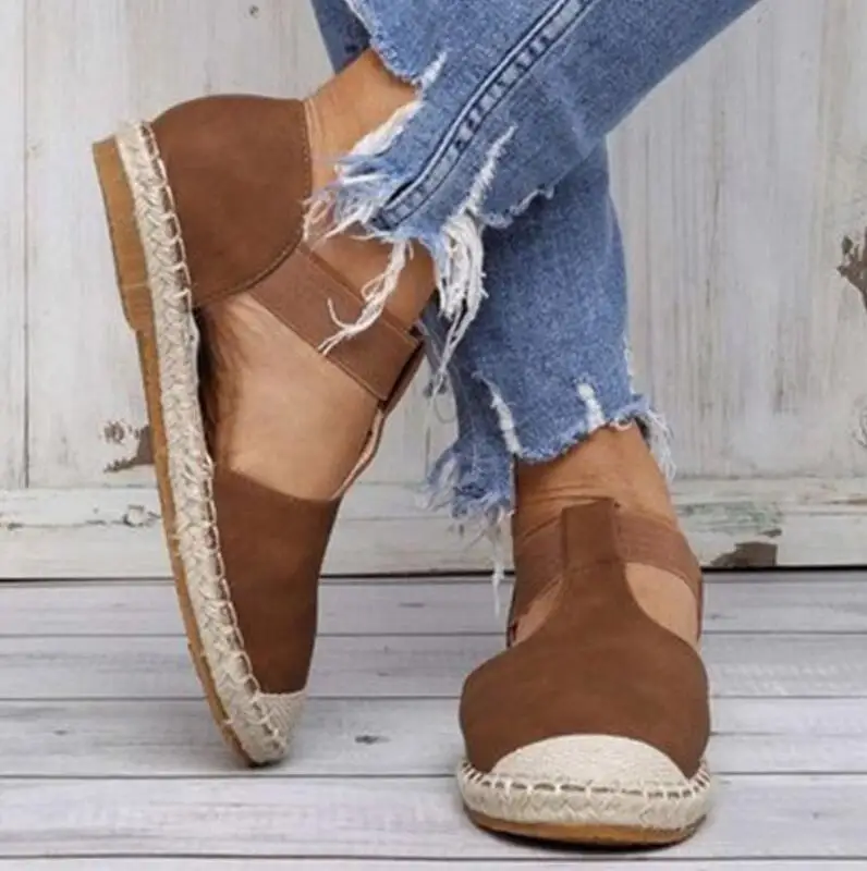 Sandalias mujer Женские летние босоножки на низком каблуке Обувь без шнуровки с
