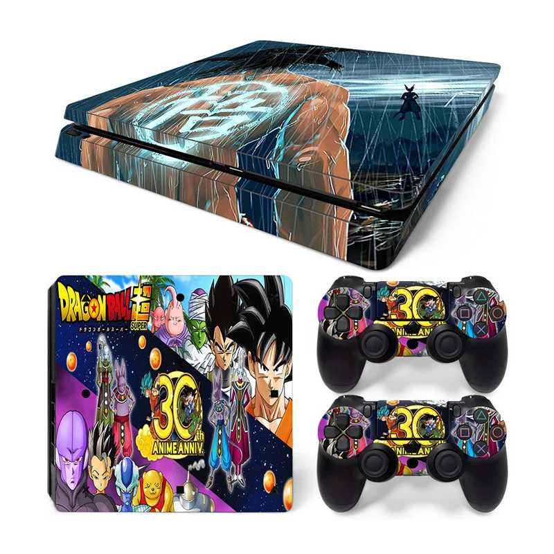 Dragon Ball Super PS4 тонкая наклейка для игровой станции 4 Тонкая консоль контроллеры виниловые наклейки защитная крышка для игры