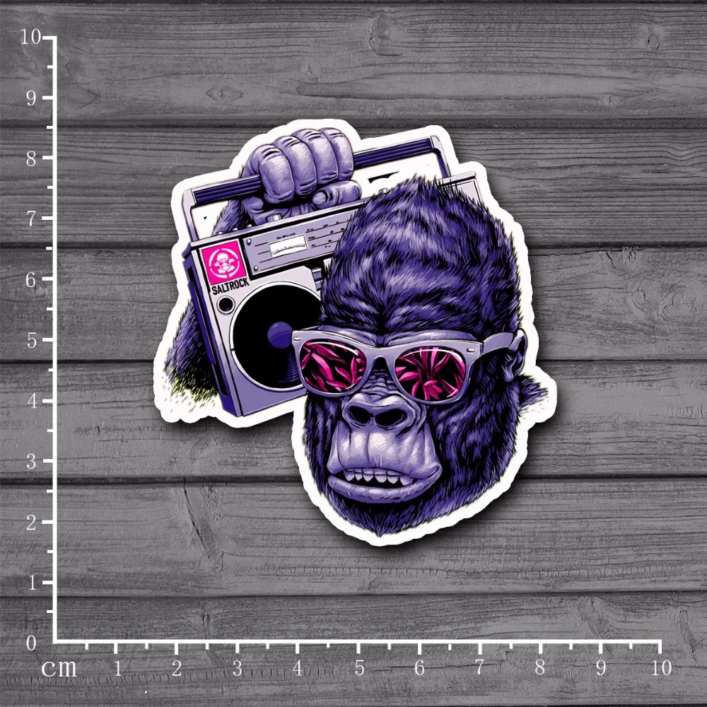 Музыкальные наклейки Gorilla для ноутбука канцелярские велосипеда багажной коробки