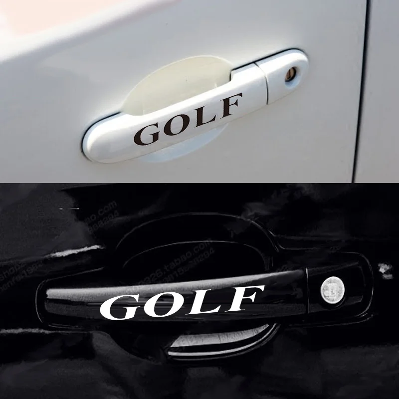 

4pcs/lot car door handle sticker For VW GOLF1 golf2 golf3 golf4 golf5 golf6 golf7 mk1 mk2 mk3 mk4 mk5 mk6 mk7