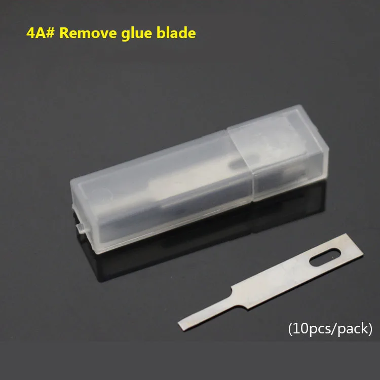 Blade 10pcs 936 паяльник нагревательное лезвие для чехол на заднюю панель мобильного телефона Стекло Клей Удалить инструмент материнская плата клей отпечатков пальцев IC ремонт инструмент - Цвет: Blade 10pcs
