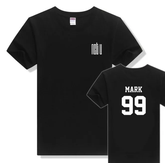 Kpop новая футболка с принтом имени пользователя idol NCT круглым вырезом и коротким