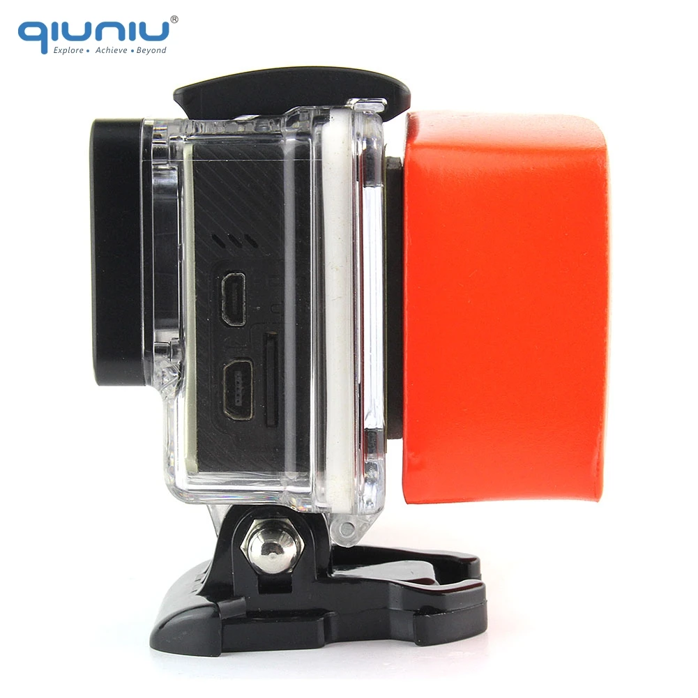 QIUNIU для GoPro задняя крышка водонепроницаемый корпус Чехол буй губка с клейкой анти
